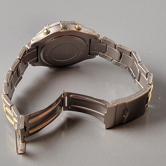 Vintage Titanium Chronograph Wristwatch - Two-Tone Band, Japan Quartz Movement - Picture 14 of 16